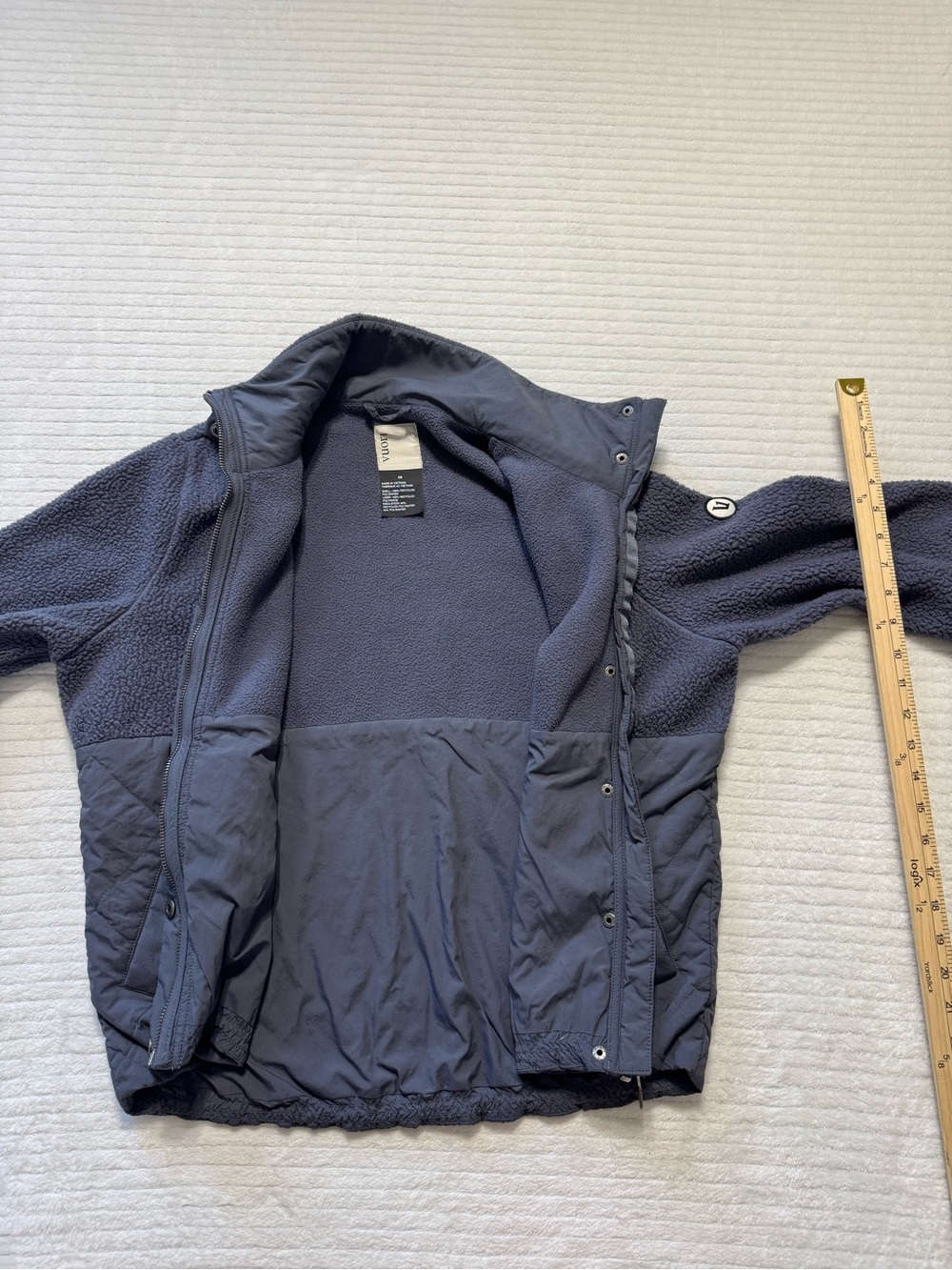 Vuori Quilted Panel Sherpa Jacket - Charcoal - Picture 7 of 12